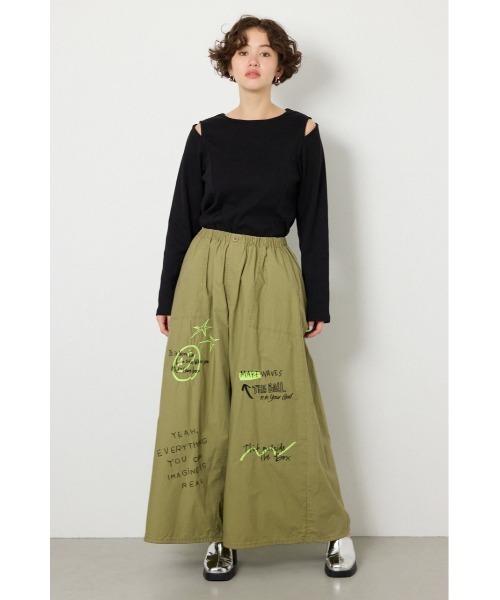 RODEO CROWNS WIDE BOWL(ロデオクラウンズワイドボウル)の「ラクガキパラシュートパンツ(その他パンツ・レディース・アイボリー/ブラック/カーキ・FREE)」の19枚目の写真