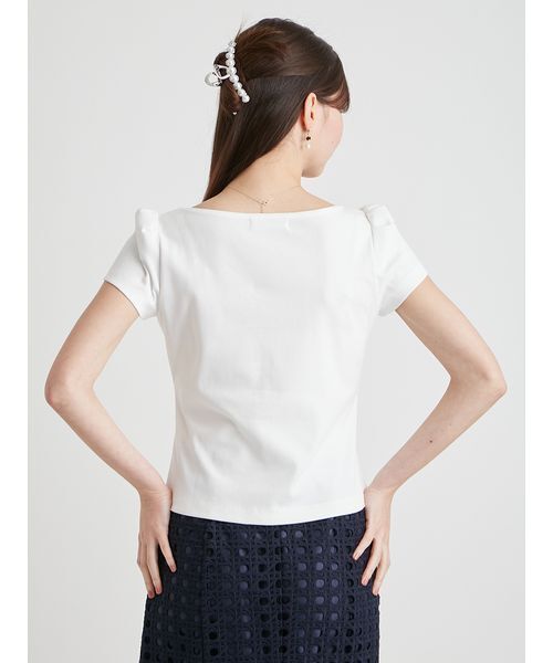 CELFORD(セルフォード)の「【洗える】トリムポケットTシャツ(Tシャツ/カットソー・レディース・サックスブルー/ブラック/ホワイト/その他・F)」の9枚目の写真