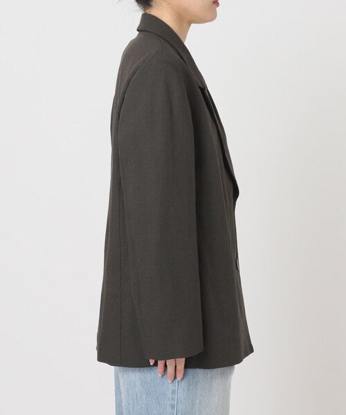 plage（プラージュ）の「sandy linen 混 ジャケット（テーラードジャケット・レディース・チャコールグレー/アイボリー・38/36）」の15枚目の写真