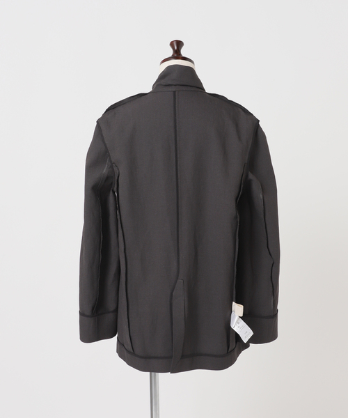 plage（プラージュ）の「sandy linen 混 ジャケット（テーラードジャケット・レディース・チャコールグレー/アイボリー・38/36）」の22枚目の写真