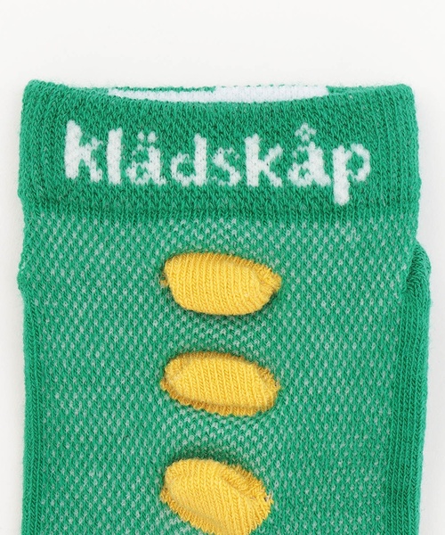 kladskap(クレードスコープ)の「恐竜・サメスニーカーインソックス(ソックス/靴下・キッズ・トップグレー/グリーン・S(13-15cm)/M(16-18cm)/11-13cm/L(18-20cm))」の4枚目の写真