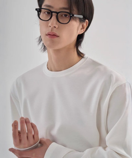 NOWLE（ノウル）の「【NOWLE】サイドスリット ルーズシルエット ロングスリーブ ロンT（Tシャツ/カットソー・メンズ・ブラック/ホワイト・SMALL/X-LARGE/LARGE/MEDIUM）」の15枚目の写真