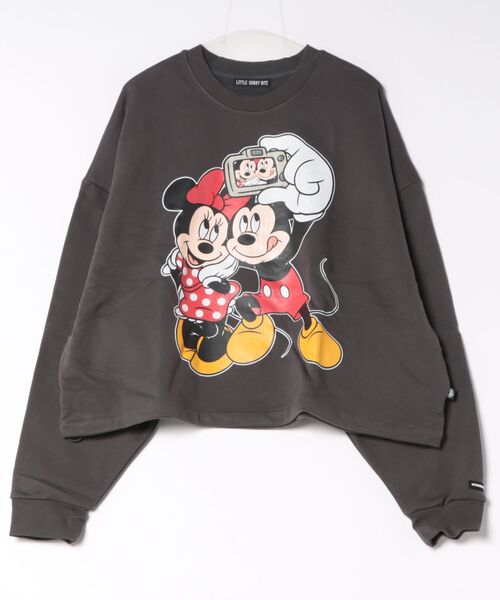 ARCHIVER(アーカイバ)の「【little sunny bite Disney collection】micky & minnie selfie sweat top(スウェット・レディース・ホワイト/ピンク/ブラック・SMALL)」の2枚目の写真