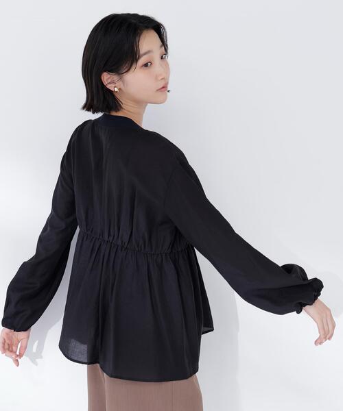 NATURAL BEAUTY BASIC(ナチュラルビューティーベーシック)の「◇シャツカーディガン(シャツ/ブラウス・レディース・ピンク/ブラック/オフホワイト・FREE)」の6枚目の写真