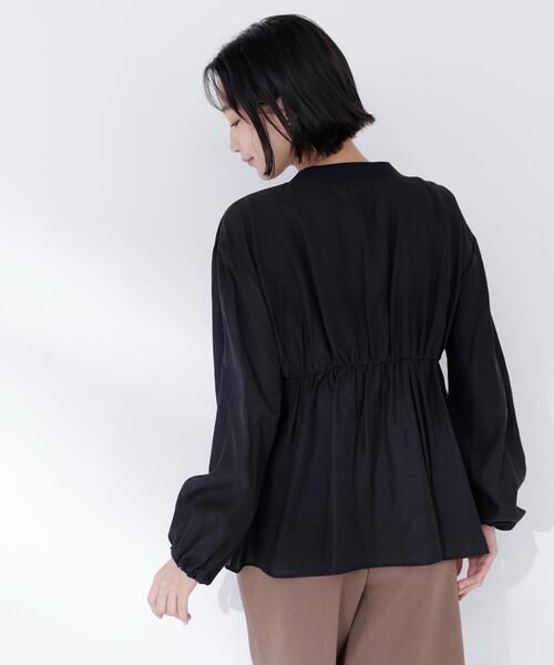 NATURAL BEAUTY BASIC(ナチュラルビューティーベーシック)の「◇シャツカーディガン(シャツ/ブラウス・レディース・ピンク/ブラック/オフホワイト・FREE)」の10枚目の写真