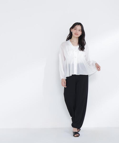 NATURAL BEAUTY BASIC(ナチュラルビューティーベーシック)の「◇シャツカーディガン(シャツ/ブラウス・レディース・ピンク/ブラック/オフホワイト・FREE)」の15枚目の写真