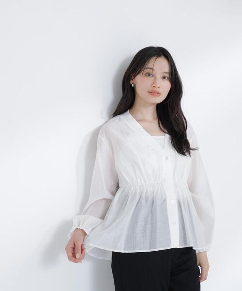 NATURAL BEAUTY BASIC(ナチュラルビューティーベーシック)の「◇シャツカーディガン(シャツ/ブラウス・レディース・ピンク/ブラック/オフホワイト・FREE)」の16枚目の写真