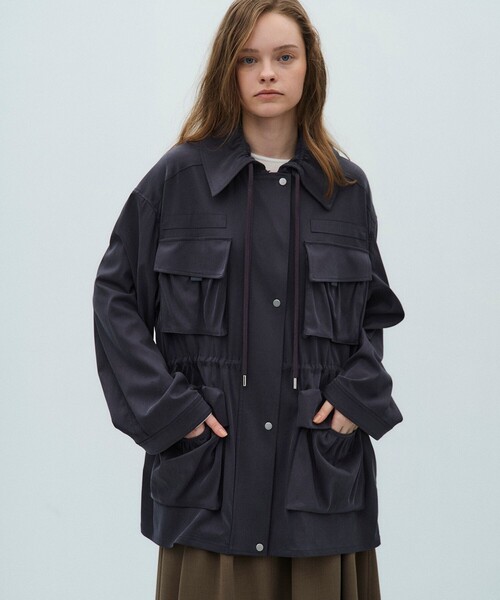 PUBLIC TOKYO（パブリックトウキョウ）の「【2026春新作】フィブリルフィールドジャケット（ブルゾン・レディース・ベージュ/ブルー・FREE）」の3枚目の写真