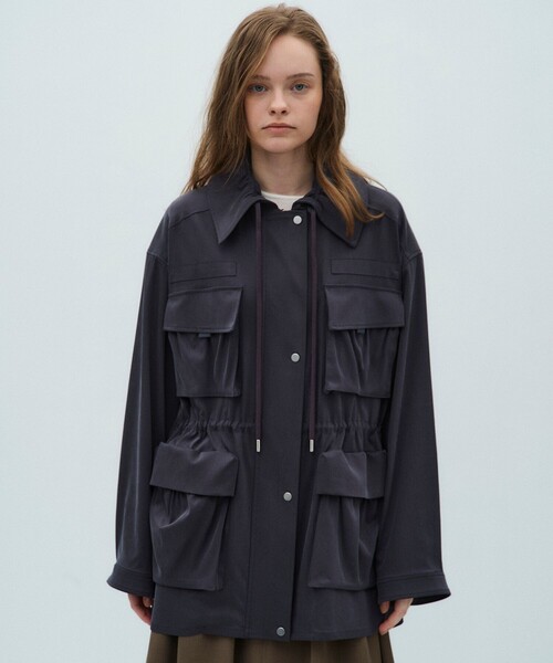 PUBLIC TOKYO（パブリックトウキョウ）の「【2026春新作】フィブリルフィールドジャケット（ブルゾン・レディース・ベージュ/ブルー・FREE）」の10枚目の写真