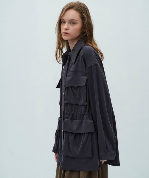 PUBLIC TOKYO（パブリックトウキョウ）の「【2026春新作】フィブリルフィールドジャケット（ブルゾン・レディース・ベージュ/ブルー・FREE）」の12枚目の写真