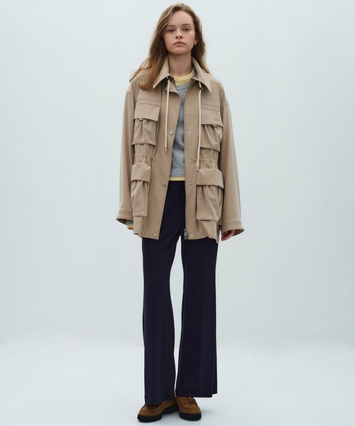 PUBLIC TOKYO（パブリックトウキョウ）の「【2026春新作】フィブリルフィールドジャケット（ブルゾン・レディース・ベージュ/ブルー・FREE）」の13枚目の写真