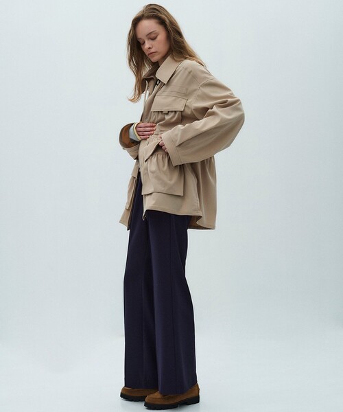 PUBLIC TOKYO（パブリックトウキョウ）の「【2026春新作】フィブリルフィールドジャケット（ブルゾン・レディース・ベージュ/ブルー・FREE）」の14枚目の写真