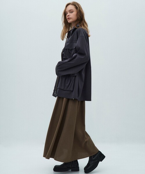 PUBLIC TOKYO（パブリックトウキョウ）の「【2026春新作】フィブリルフィールドジャケット（ブルゾン・レディース・ベージュ/ブルー・FREE）」の18枚目の写真