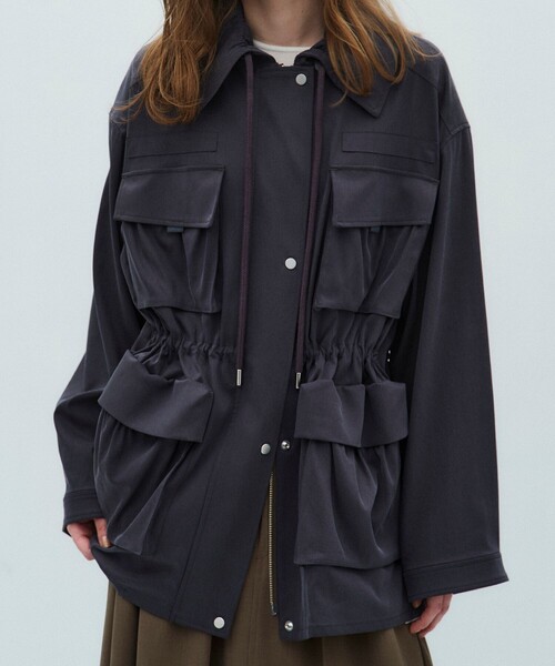 PUBLIC TOKYO（パブリックトウキョウ）の「【2026春新作】フィブリルフィールドジャケット（ブルゾン・レディース・ベージュ/ブルー・FREE）」の21枚目の写真