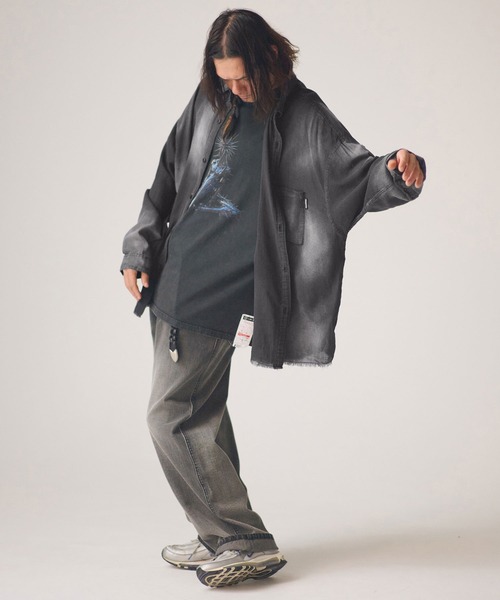 ADAM PATEK（アダムパテック）の「ms6437-aging sheer denim shirt デニムシャツ(AP2615008)（シャツ/ブラウス・メンズ・ブラック/ブルー・2/1）」の7枚目の写真
