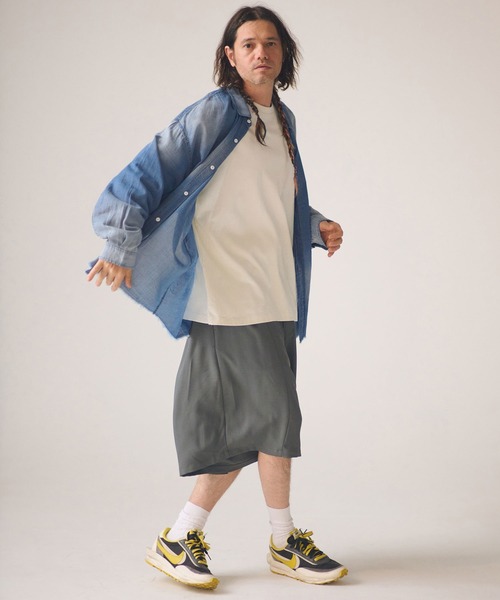 ADAM PATEK（アダムパテック）の「ms6437-aging sheer denim shirt デニムシャツ(AP2615008)（シャツ/ブラウス・メンズ・ブラック/ブルー・2/1）」の11枚目の写真