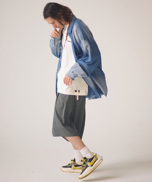 ADAM PATEK（アダムパテック）の「ms6437-aging sheer denim shirt デニムシャツ(AP2615008)（シャツ/ブラウス・メンズ・ブラック/ブルー・2/1）」の12枚目の写真