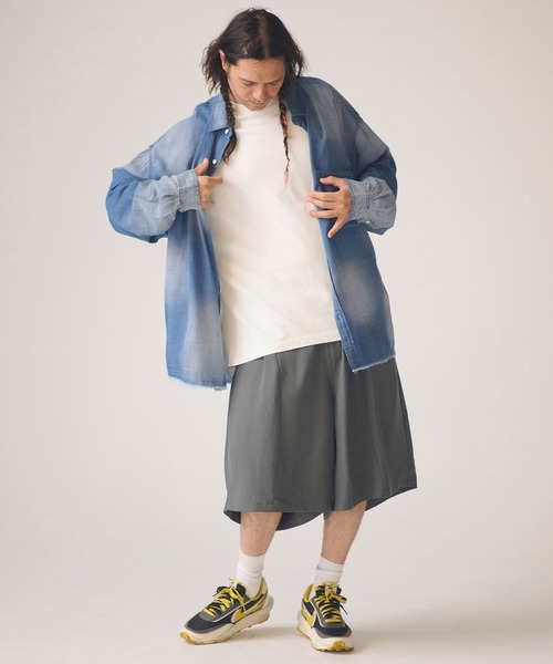 ADAM PATEK（アダムパテック）の「ms6437-aging sheer denim shirt デニムシャツ(AP2615008)（シャツ/ブラウス・メンズ・ブラック/ブルー・2/1）」の13枚目の写真
