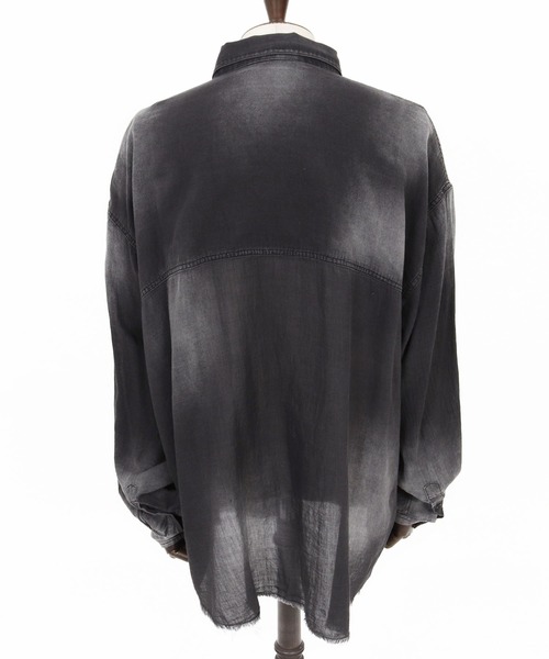 ADAM PATEK（アダムパテック）の「ms6437-aging sheer denim shirt デニムシャツ(AP2615008)（シャツ/ブラウス・メンズ・ブラック/ブルー・2/1）」の15枚目の写真