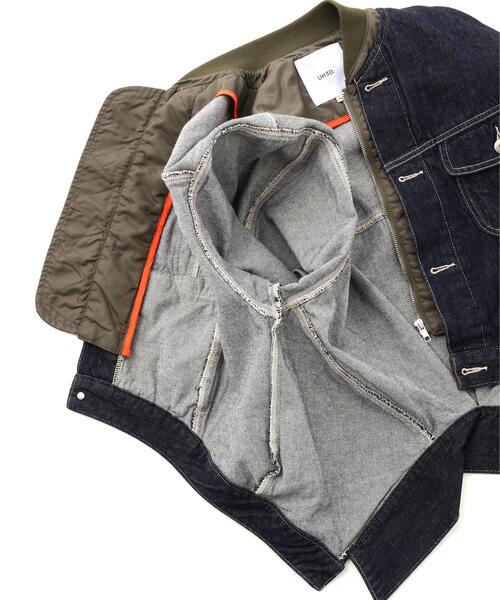UN3D.(アンスリード)の「UN3D./アンスリード/MA-1 DOCKING DENIM JACKET/MA-1ドッキングデニムジャケット(デニムジャケット・レディース・その他4・36)」の13枚目の写真