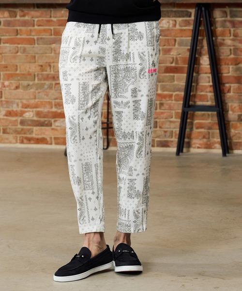 Maison code 13(メゾンコードサーティーン)の「mp14771-felkod×Maison code 13 collaboration linen like bandana pants バンダナ柄パンツ(M26S-18)(その他パンツ・メンズ・ホワイト/ブラック・S/M/L)」の3枚目の写真