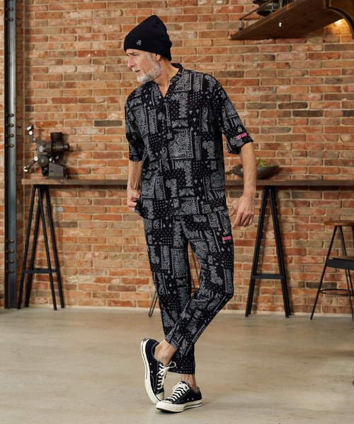 Maison code 13(メゾンコードサーティーン)の「mp14771-felkod×Maison code 13 collaboration linen like bandana pants バンダナ柄パンツ(M26S-18)(その他パンツ・メンズ・ホワイト/ブラック・S/M/L)」の13枚目の写真