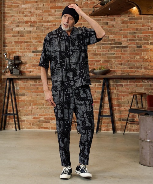Maison code 13(メゾンコードサーティーン)の「mp14771-felkod×Maison code 13 collaboration linen like bandana pants バンダナ柄パンツ(M26S-18)(その他パンツ・メンズ・ホワイト/ブラック・S/M/L)」の14枚目の写真