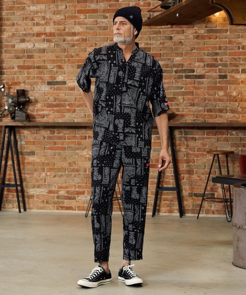 Maison code 13(メゾンコードサーティーン)の「mp14771-felkod×Maison code 13 collaboration linen like bandana pants バンダナ柄パンツ(M26S-18)(その他パンツ・メンズ・ホワイト/ブラック・S/M/L)」の15枚目の写真