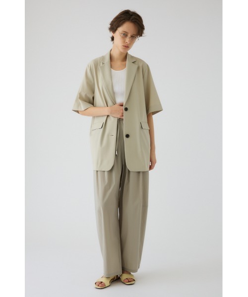 RIM.ARK（リムアーク）の「【PRE ORDER】Hidden H/S jacket ヒドゥン ハーフスリーブ ジャケット（テーラードジャケット・レディース・ブラック/グレイッシュベージュ・36/38）」の2枚目の写真