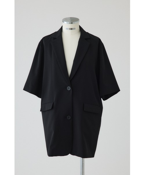 RIM.ARK（リムアーク）の「【PRE ORDER】Hidden H/S jacket ヒドゥン ハーフスリーブ ジャケット（テーラードジャケット・レディース・ブラック/グレイッシュベージュ・36/38）」の19枚目の写真