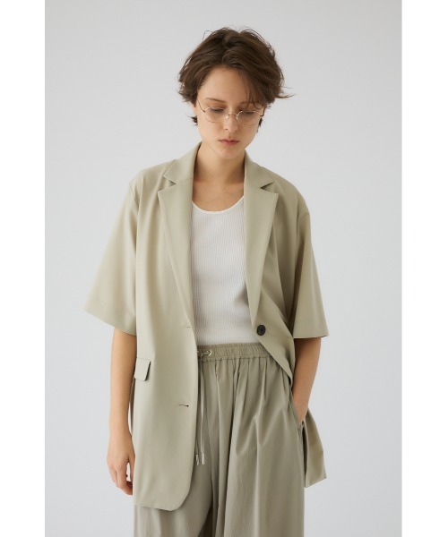 RIM.ARK(リムアーク)の「Hidden H/S jacket ヒドゥン ハーフスリーブ ジャケット(テーラードジャケット・レディース・ブラック/グレイッシュベージュ・36/38)」の20枚目の写真