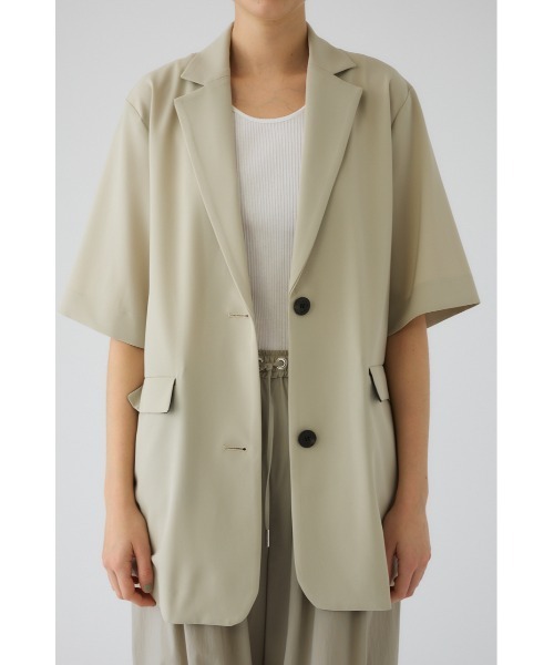 RIM.ARK（リムアーク）の「【PRE ORDER】Hidden H/S jacket ヒドゥン ハーフスリーブ ジャケット（テーラードジャケット・レディース・ブラック/グレイッシュベージュ・36/38）」の10枚目の写真