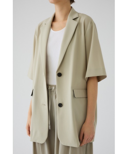RIM.ARK（リムアーク）の「【PRE ORDER】Hidden H/S jacket ヒドゥン ハーフスリーブ ジャケット（テーラードジャケット・レディース・ブラック/グレイッシュベージュ・36/38）」の11枚目の写真