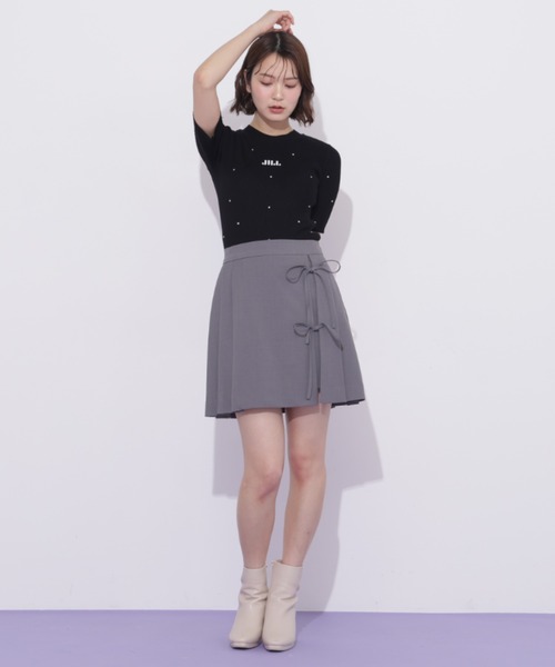 JILL by JILL STUART(ジルバイジルスチュアート)の「半袖ビジューコンパクトニット(ニット/セーター・レディース・ブルー/ブラック/ホワイト/ホワイト系その他・FREE)」の13枚目の写真