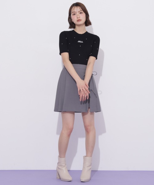 JILL by JILL STUART(ジルバイジルスチュアート)の「半袖ビジューコンパクトニット(ニット/セーター・レディース・ブルー/ブラック/ホワイト/ホワイト系その他・FREE)」の12枚目の写真