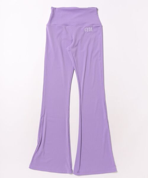 GYDA（ジェイダ）の「GYDA/ジェイダ GYDAロゴ フレアレギンス ムラサキ限定 414540（水着・レディース・ブラック/パープル・S/M/L）」の2枚目の写真
