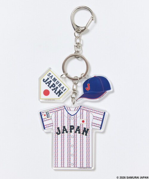 FREAK'S STORE（フリークスストア）の「SAMURAI JAPAN×FREAK’S STORE 別注 TRIPLE CHARM（キーホルダー・メンズ・ホワイト/ネイビー・ONE SIZE）」の2枚目の写真