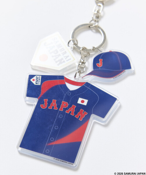 FREAK'S STORE（フリークスストア）の「SAMURAI JAPAN×FREAK’S STORE 別注 TRIPLE CHARM（キーホルダー・メンズ・ホワイト/ネイビー・ONE SIZE）」の3枚目の写真
