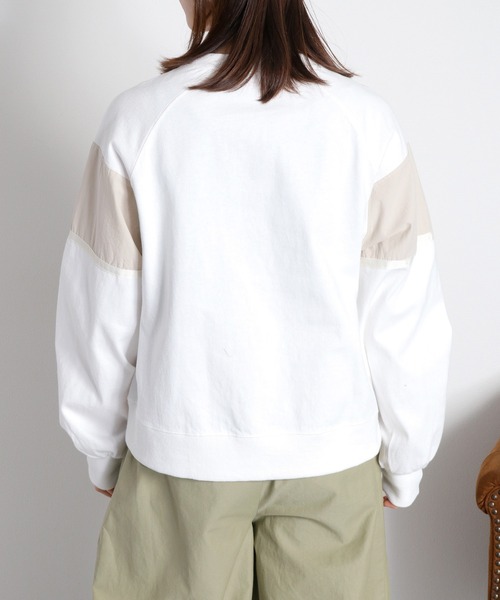 cepo(セポ)の「布帛切り替えラグランプルオーバー(Tシャツ/カットソー・レディース・ミント/オフホワイト/ブラック・M)」の6枚目の写真