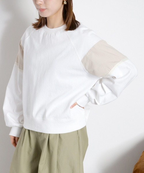 cepo(セポ)の「布帛切り替えラグランプルオーバー(Tシャツ/カットソー・レディース・ミント/オフホワイト/ブラック・M)」の8枚目の写真