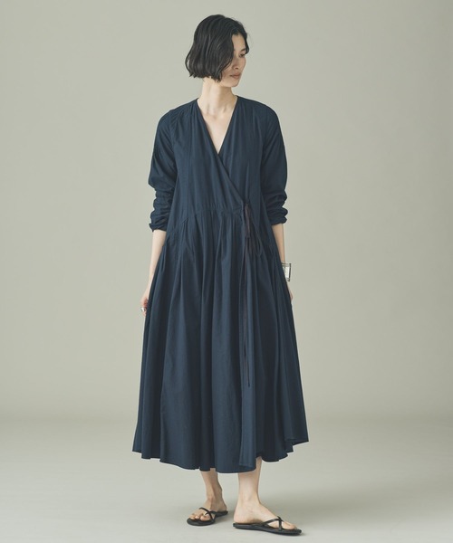 Curensology(カレンソロジー)の「Curensology(カレンソロジー)/サッカーカシュクールワンピース(ワンピース・レディース・ホワイト/ネイビー・FREE)」の2枚目の写真