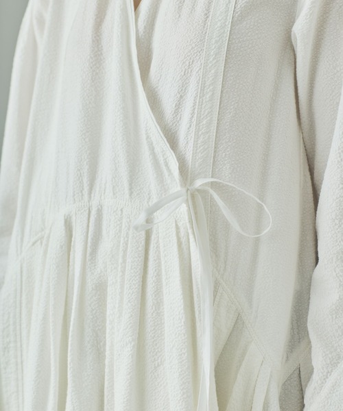 Curensology(カレンソロジー)の「Curensology(カレンソロジー)/サッカーカシュクールワンピース(ワンピース・レディース・ホワイト/ネイビー・FREE)」の9枚目の写真