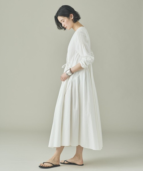 Curensology(カレンソロジー)の「Curensology(カレンソロジー)/サッカーカシュクールワンピース(ワンピース・レディース・ホワイト/ネイビー・FREE)」の5枚目の写真