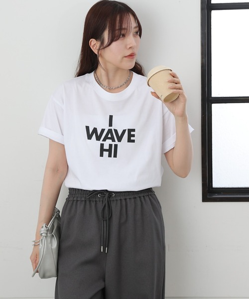 COLONY 2139（コロニートゥーワンスリーナイン）の「I WAVE HI Tシャツ（Tシャツ/カットソー・レディース・ホワイト/ブラック/オレンジ/ネイビー/ミント・FREE）」の16枚目の写真