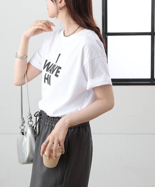 COLONY 2139（コロニートゥーワンスリーナイン）の「I WAVE HI Tシャツ（Tシャツ/カットソー・レディース・ホワイト/ブラック/オレンジ/ネイビー/ミント・FREE）」の18枚目の写真