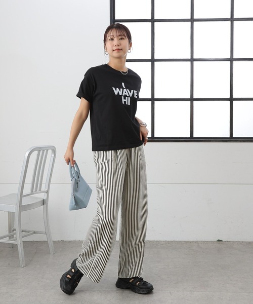 COLONY 2139（コロニートゥーワンスリーナイン）の「I WAVE HI Tシャツ（Tシャツ/カットソー・レディース・ホワイト/ブラック/オレンジ/ネイビー/ミント・FREE）」の21枚目の写真