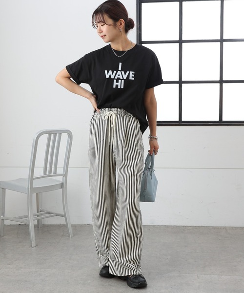 COLONY 2139（コロニートゥーワンスリーナイン）の「I WAVE HI Tシャツ（Tシャツ/カットソー・レディース・ホワイト/ブラック/オレンジ/ネイビー/ミント・FREE）」の22枚目の写真