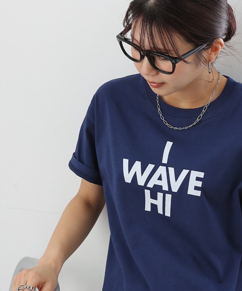 COLONY 2139（コロニートゥーワンスリーナイン）の「I WAVE HI Tシャツ（Tシャツ/カットソー・レディース・ホワイト/ブラック/オレンジ/ネイビー/ミント・FREE）」の7枚目の写真