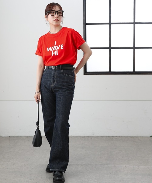 COLONY 2139（コロニートゥーワンスリーナイン）の「I WAVE HI Tシャツ（Tシャツ/カットソー・レディース・ホワイト/ブラック/オレンジ/ネイビー/ミント・FREE）」の11枚目の写真