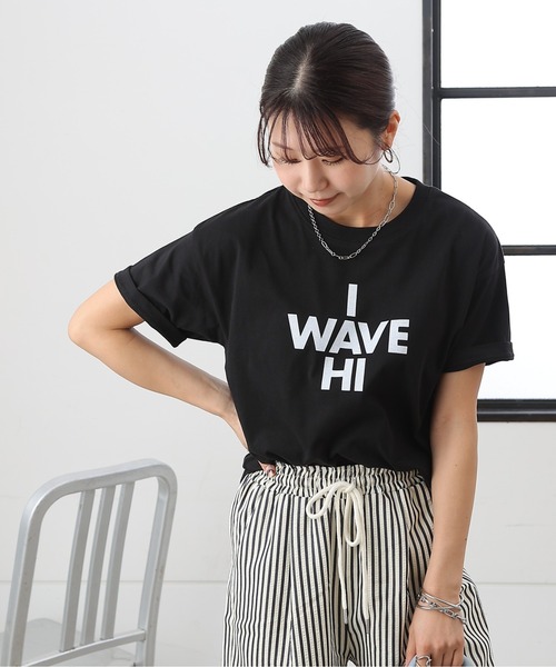 COLONY 2139（コロニートゥーワンスリーナイン）の「I WAVE HI Tシャツ（Tシャツ/カットソー・レディース・ホワイト/ブラック/オレンジ/ネイビー/ミント・FREE）」の20枚目の写真